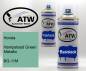 Preview: Honda, Hampstead Green Metallic, BG-11M: 400ml Sprühdose + 400ml Klarlack - Set, von ATW Autoteile West.
